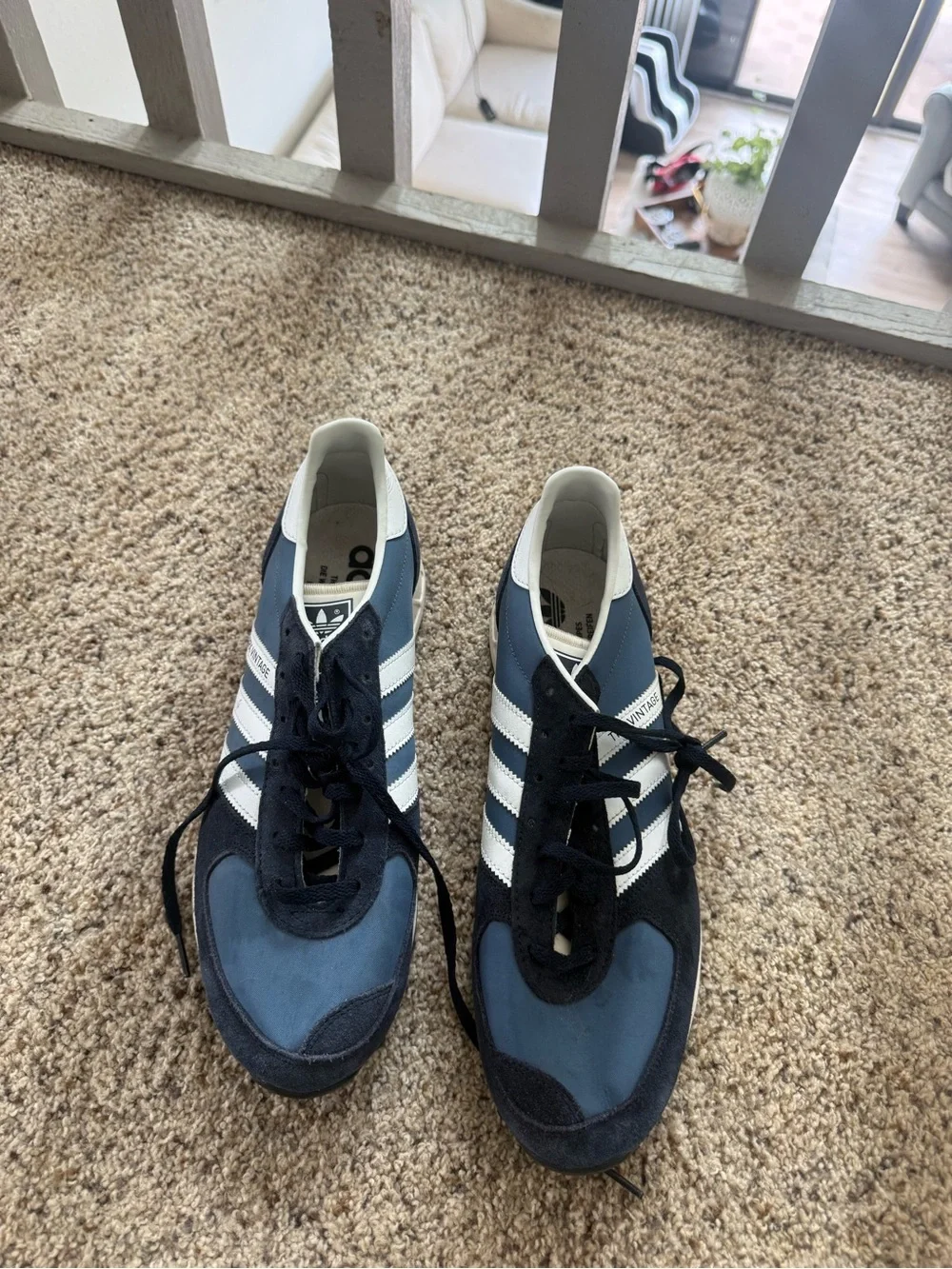adidas TRX Vintage Men's Navy and White Sneakers